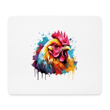 French rooster, friend of hens - Mouse Pad (horizontal) - white - Front