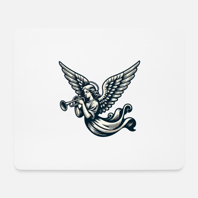 Engelsglanz-Symphonie 👼 - Mousepad (Querformat) - Weiß