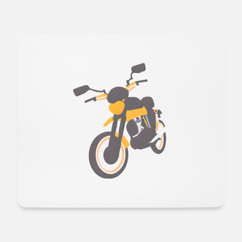 Motorrad Motorcross Motorradfahrer Motorradfan - Mousepad (Querformat) - Weiß