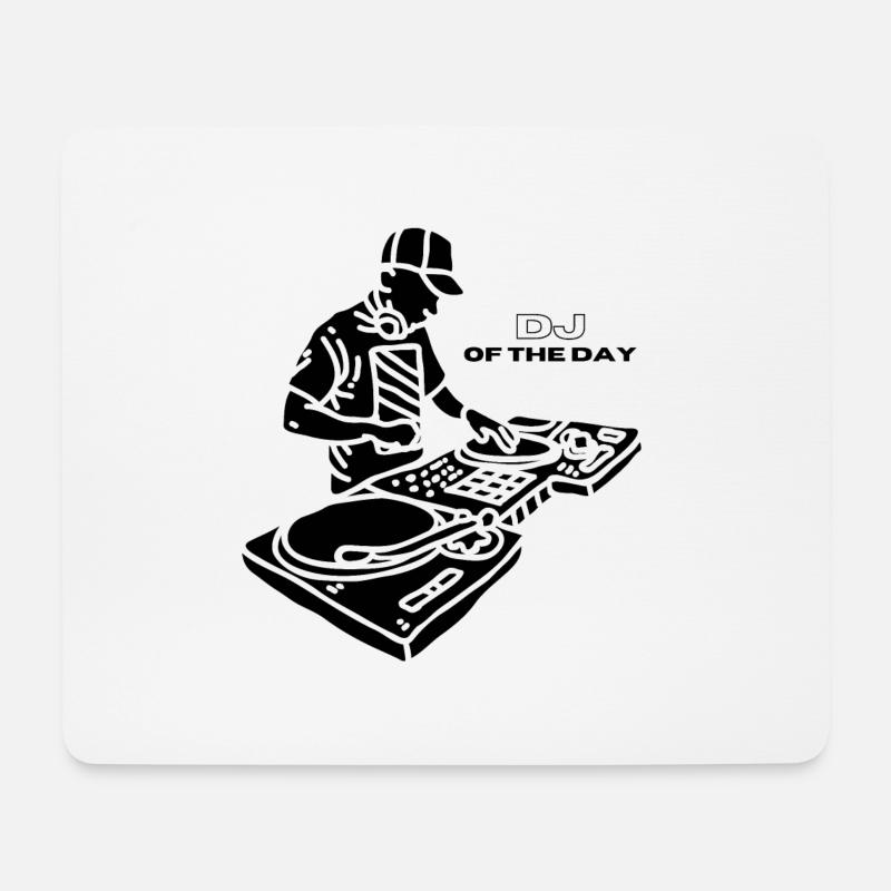 Dj of the Day Black - Mousepad (Querformat) - Weiß