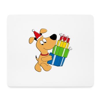 GESCHENKE - WEIHNACHTEN - HUND - HUNDE - TIER - Mousepad (Querformat) - Weiß - Vorne