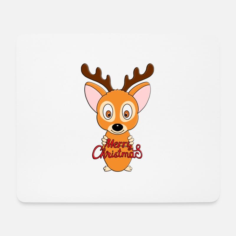 REH - WEIHNACHTEN - MERRY CHRISTMAS - Mousepad (Querformat) - Weiß