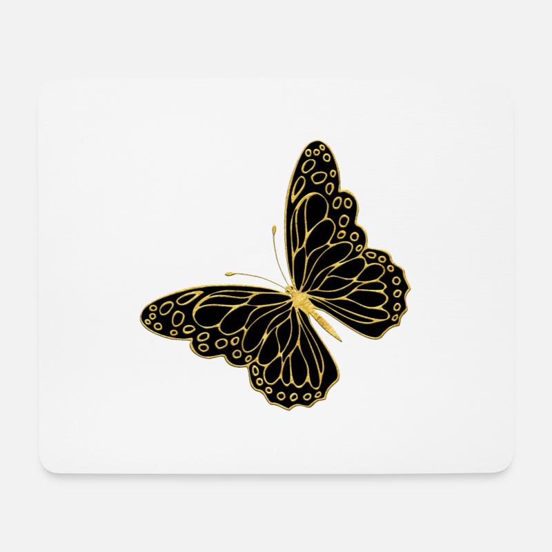 Papillon - Tapis de souris (format paysage) - blanc