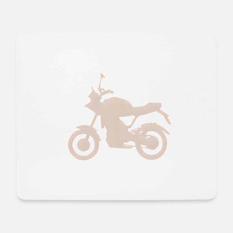Motorrad Motorcross Motorradfan Motorradfahrer - Mousepad (Querformat) - Weiß