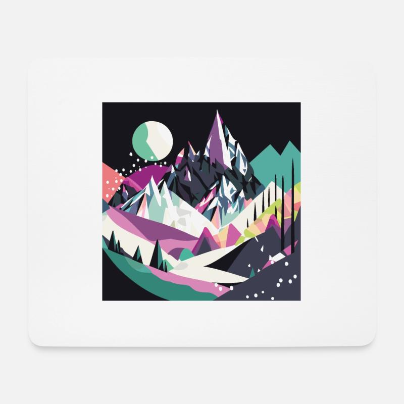 Abstract Mountain Background - Mouse Pad (horizontal) - white