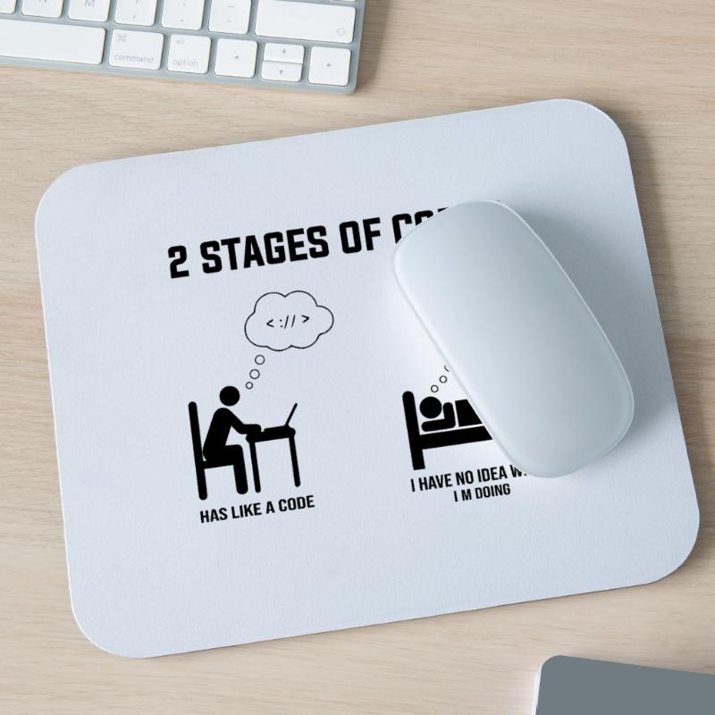 2 étapes du codeur - Idée cadeau Codage de code d’humour Tapis de souris (format paysage)