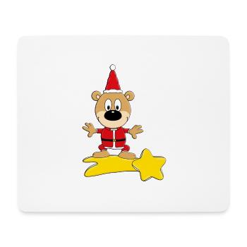 BÄR - STERNSCHNUPPE - WEIHNACHTEN - Mousepad (Querformat) - Weiß - Vorne