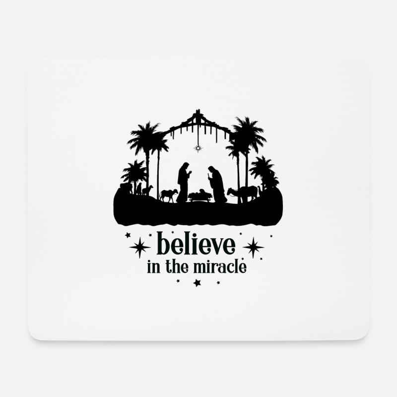 Believe in the miracle - Mouse Pad (horizontal) - white