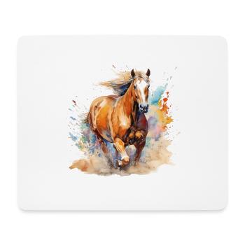 Quarter Horse Palomino - Mouse Pad (horizontal) - white - Front