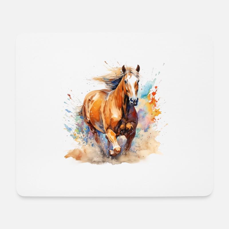 Quarter Horse Palomino - Mousepad (Querformat) - Weiß