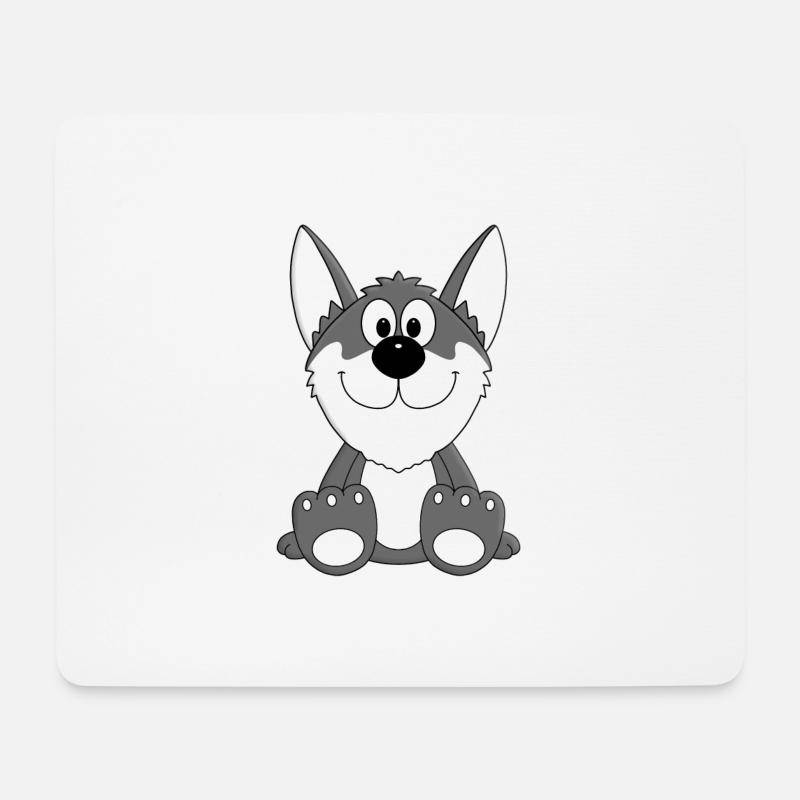 HUSKY - SCHLITTENHUND - HUND - TIER - TIERE - Mousepad (Querformat) - Weiß