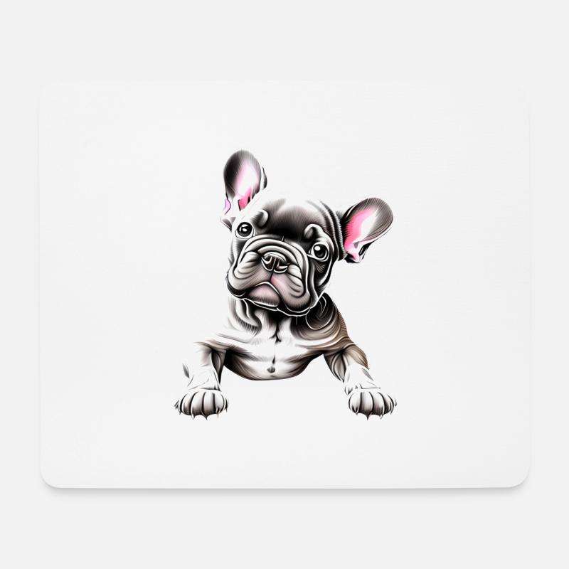 Bulldogge Hund Hundebesitzer Hunde Hundehalter - Mousepad (Querformat) - Weiß