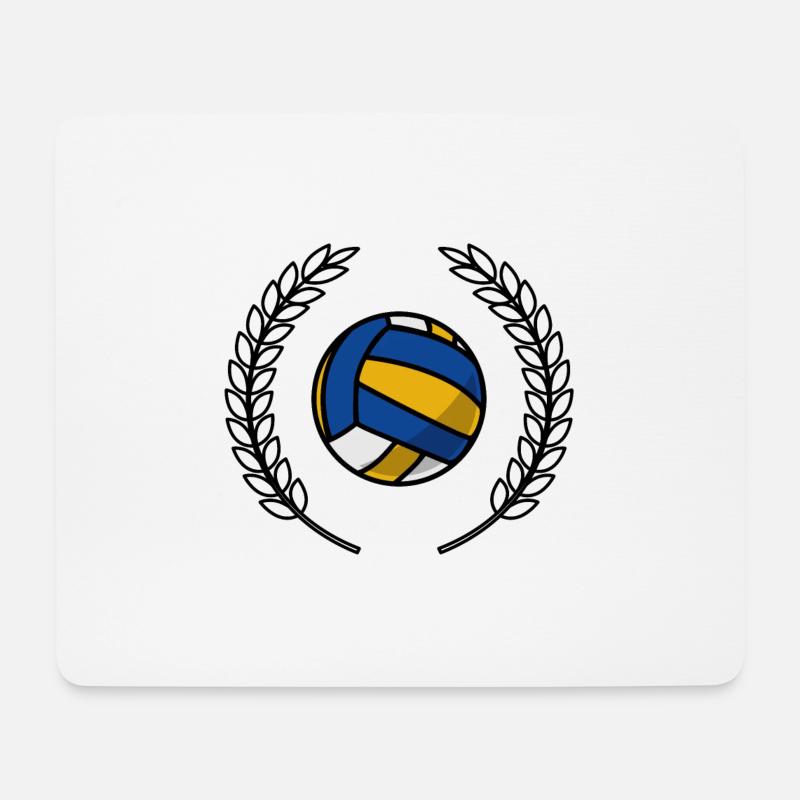 Volleyball-Krone - Mousepad (Querformat) - Weiß