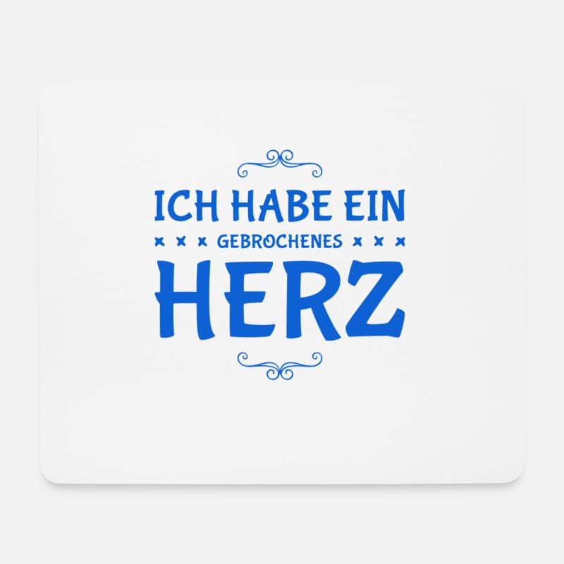 ich habe ein gebrochenes Herz - Mousepad (Querformat) - Weiß