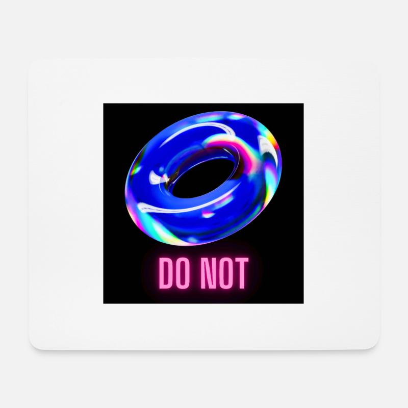 Do Not - leckerer blauer Donut - Mousepad (Querformat) - Weiß