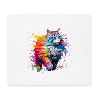 Cat, Maine Coon - Mouse Pad (horizontal) - white - Front