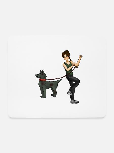 hilfe! Mein Hund ist ein Zombie - Mousepad (Querformat) - Weiß