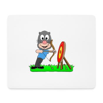 MAULWURF - BOGENSCHIEßEN - BOGENSCHÜTZE - SPORT - Mousepad (Querformat) - Weiß - Vorne
