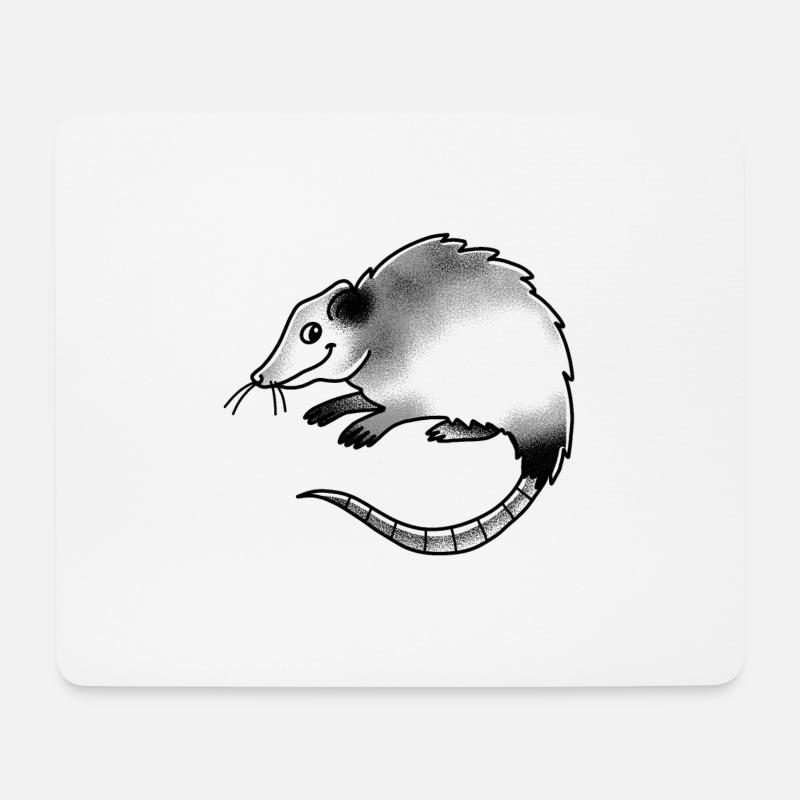 Niedliches kleines Opossum Opossum - Mousepad (Querformat) - Weiß