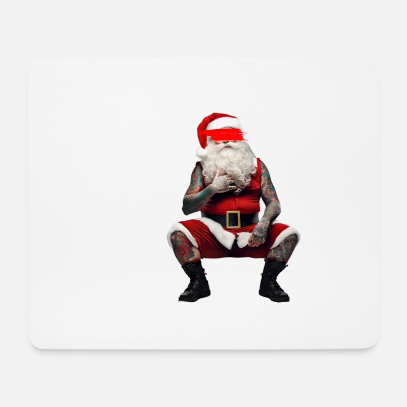Weihnachtsmannrotauge - Mousepad (Querformat) - Weiß