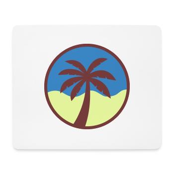 palme - Mousepad (Querformat) - Weiß - Vorne