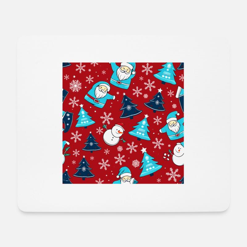 Weihnachtliches Musterdesign - Frohe Weihnachten - Mousepad (Querformat) - Weiß