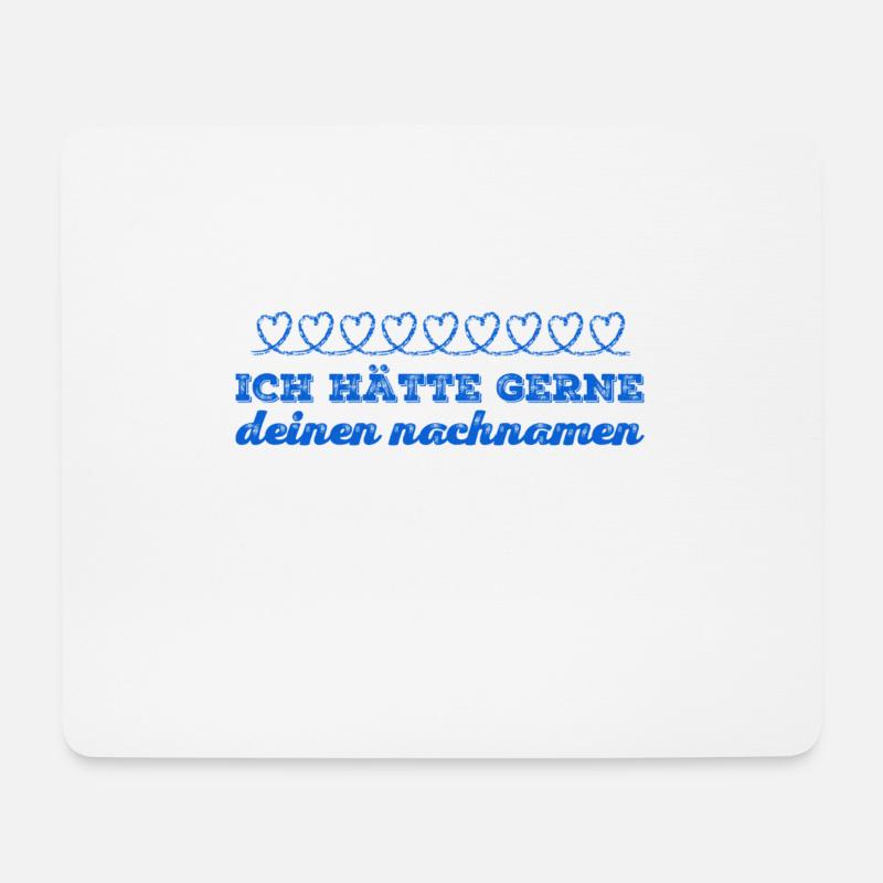 dich will ich heiraten - Mousepad (Querformat) - Weiß
