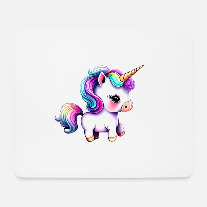 Einhorn Fabeltier Mädchen Einhörner Fabelwesen - Mousepad (Querformat) - Weiß