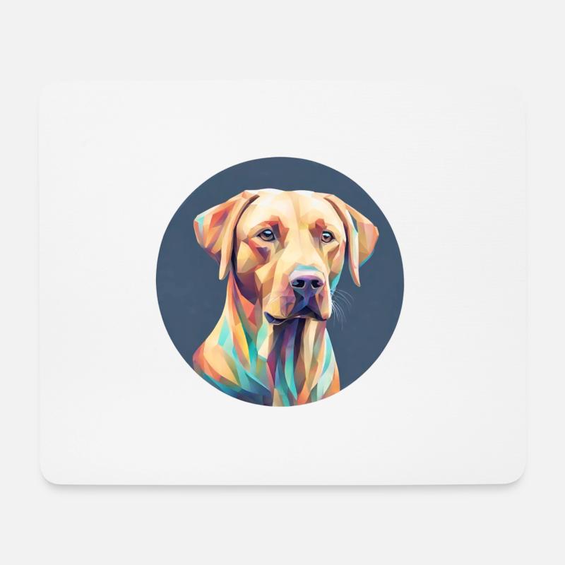 Schöner Labrador-Hund, in schönen Farben - Mousepad (Querformat) - Weiß