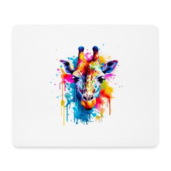 Sophie the Giraffe in Watercolor - Mouse Pad (horizontal) - white - Front