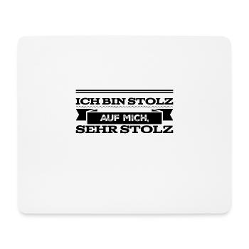 ich bin sehr zufrieden mit mir - Mousepad (Querformat) - Weiß - Vorne
