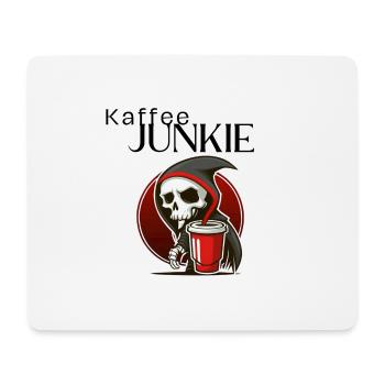 Kaffee Junkie - Mousepad (Querformat) - Weiß - Vorne