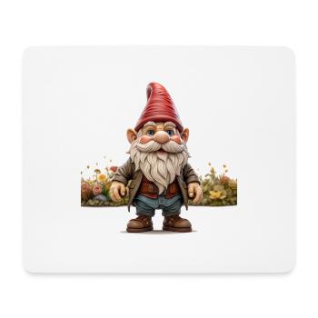 Humor im Garten mit dem Gartenzwerg - Mousepad (Querformat) - Weiß - Vorne