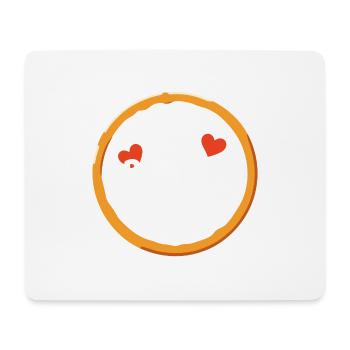 Liebe ist eine Pizza mit extra Käse - Mousepad (Querformat) - Weiß - Vorne