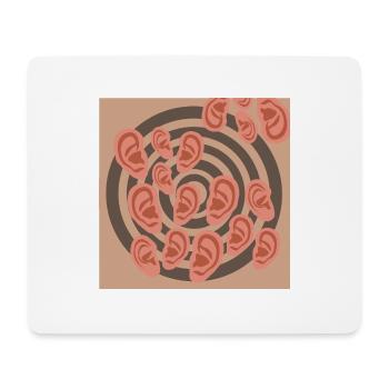 Ohrwirbel - Mousepad (Querformat) - Weiß - Vorne