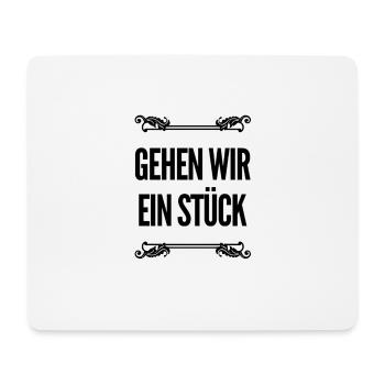 gehen wir ein Stück - Mousepad (Querformat) - Weiß - Vorne