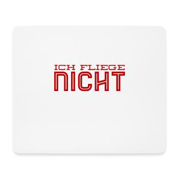 Flugangst - Mousepad (Querformat) - Weiß - Vorne