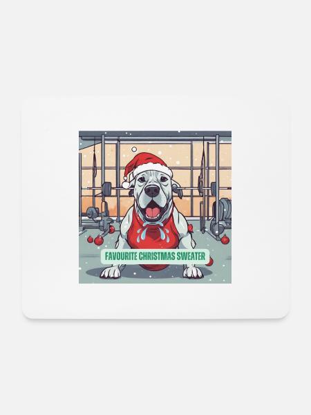 Die Jingle Bells - Doggy Edition - Mousepad (Querformat) - Weiß