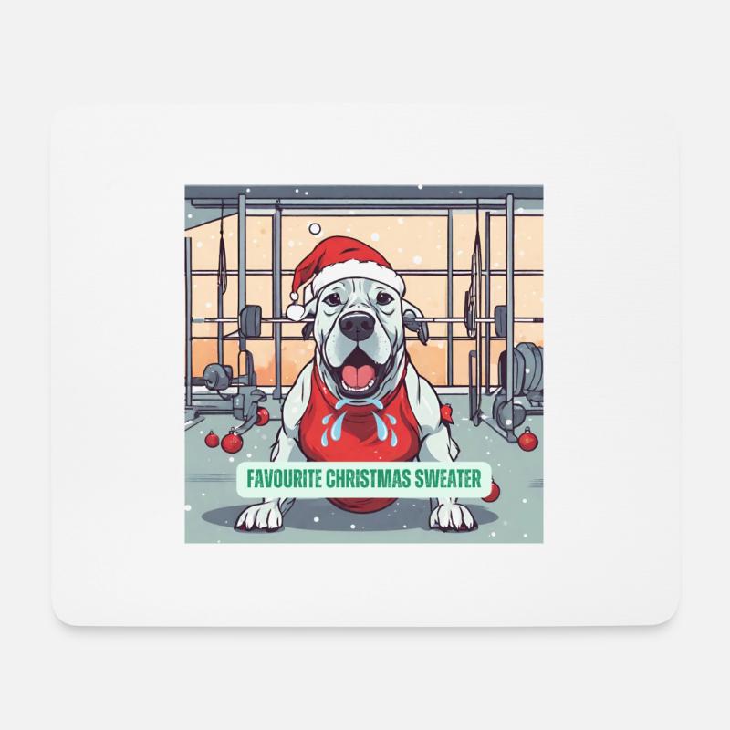 Die Jingle Bells - Doggy Edition - Mousepad (Querformat) - Weiß