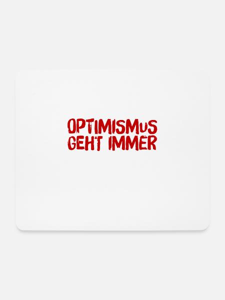 ich liebe Optimismus - Mousepad (Querformat) - Weiß