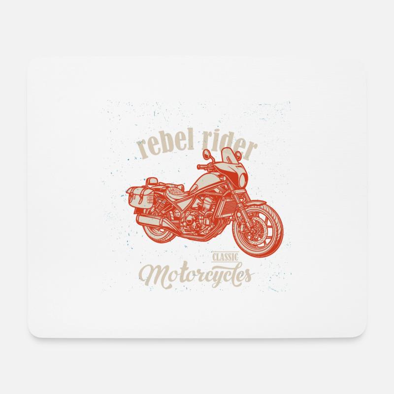 Chopper // Custom // Motorrad - Mousepad (Querformat) - Weiß