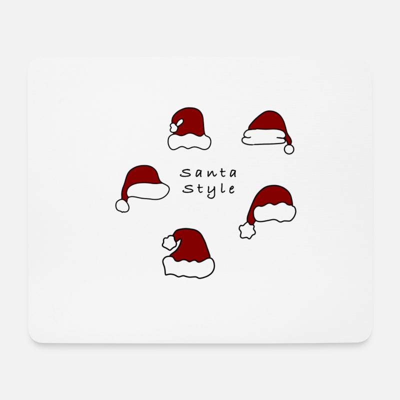 Santa style Weihnachtsmütze Weihnachten Santa - Mousepad (Querformat) - Weiß