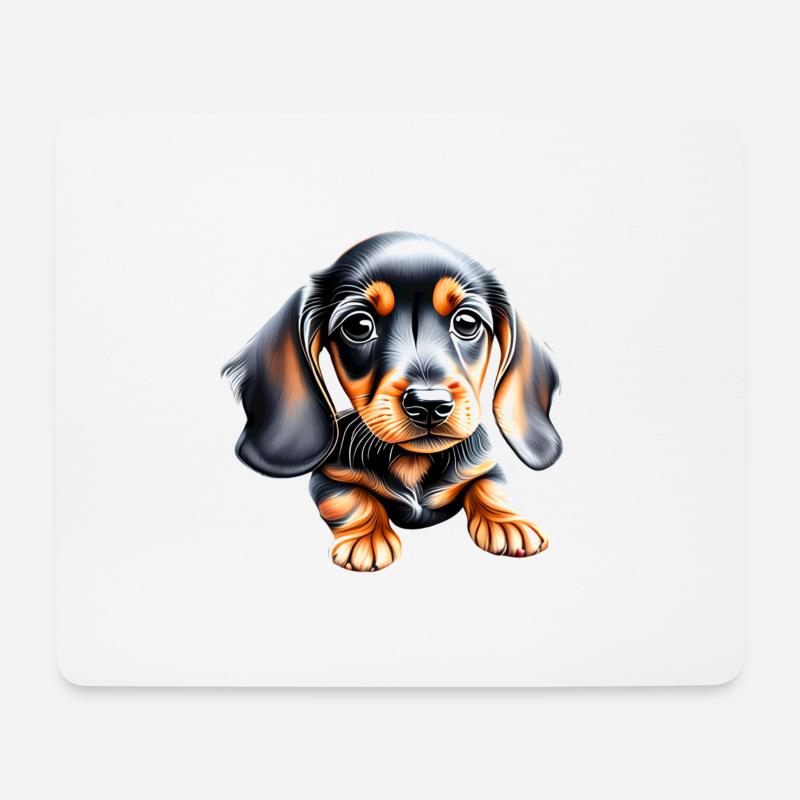 Dachshund Hund Hundehalter Dackelwelpe Hunde - Mousepad (Querformat) - Weiß