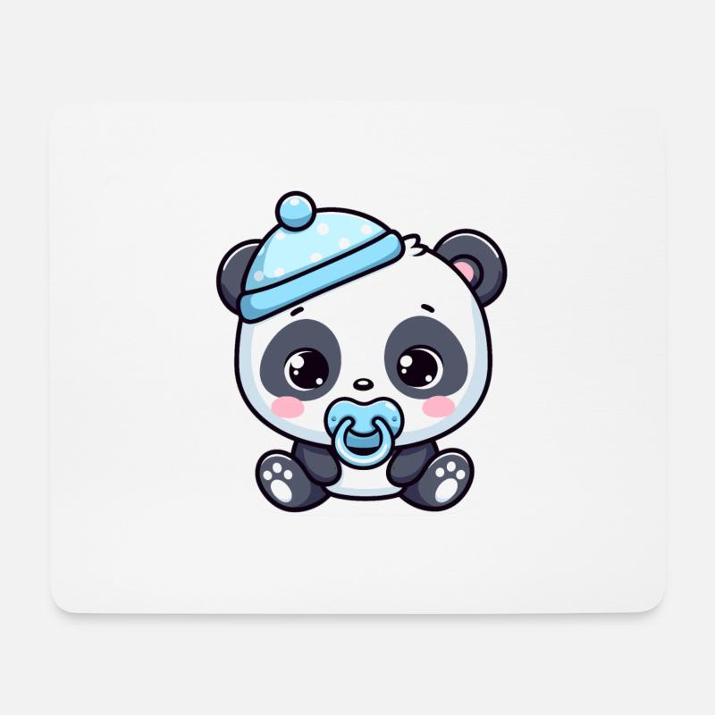 Baby-Panda - Mousepad (Querformat) - Weiß