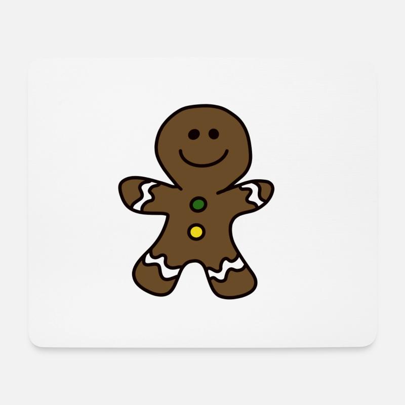 Gingerbread Baking Christmas Yummy Gingerbread - Mouse Pad (horizontal) - white