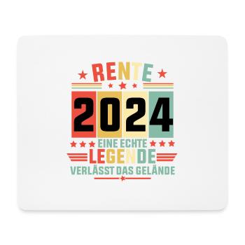 rente 2024 eine echte legende verlässt das gelände - Mousepad (Querformat) - Weiß - Vorne