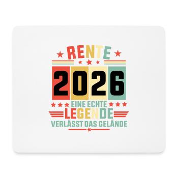 rente 2026 eine echte legende verlässt das gelände - Mousepad (Querformat) - Weiß - Vorne