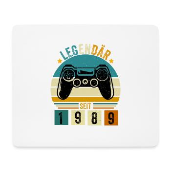 legendär seit 1989 konsole gamer 1989 - Mousepad (Querformat) - Weiß - Vorne