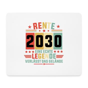 rente 2030 eine echte legende verlässt das gelände - Mousepad (Querformat) - Weiß - Vorne