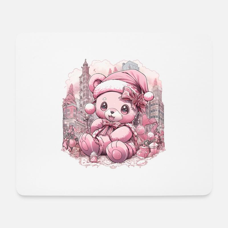 Pink Teddy 1 - Mouse Pad (horizontal) - white